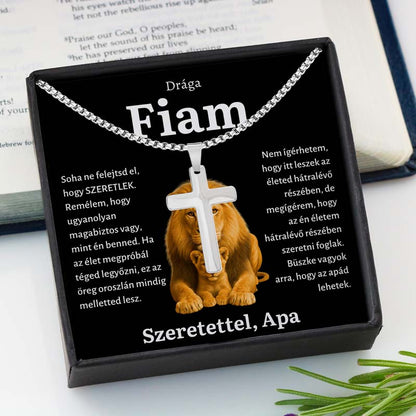 11C Ajándék a fiának - Apa kereszt nyaklánc