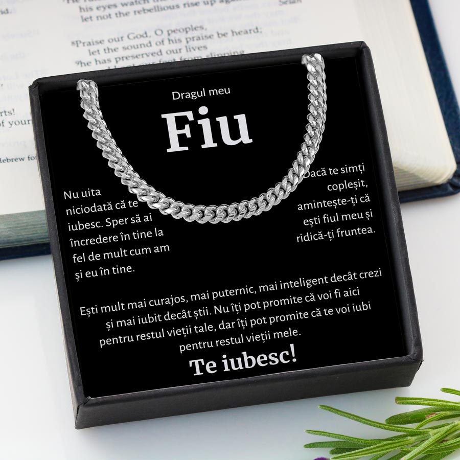 Cadou Fiu - Colier Eternal Link BLK