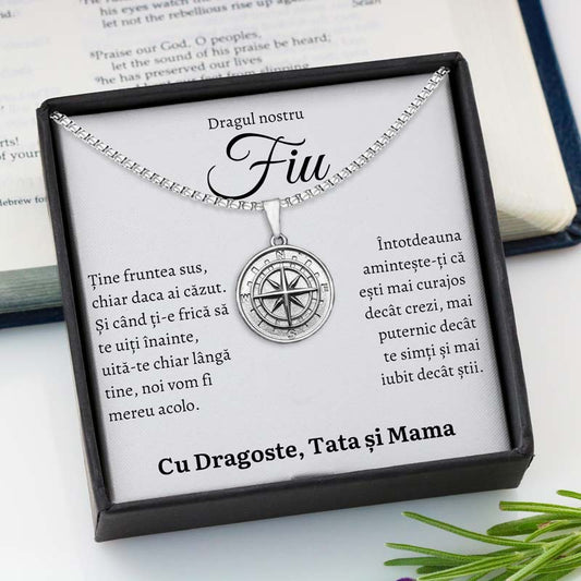 Cadou Fiu - Colier Busola Fruntea Parinti