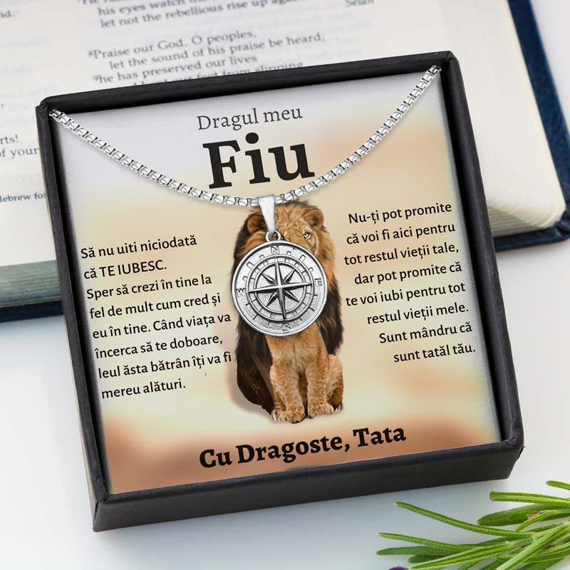 Cadou Fiu - Colier Busola Lei Tata