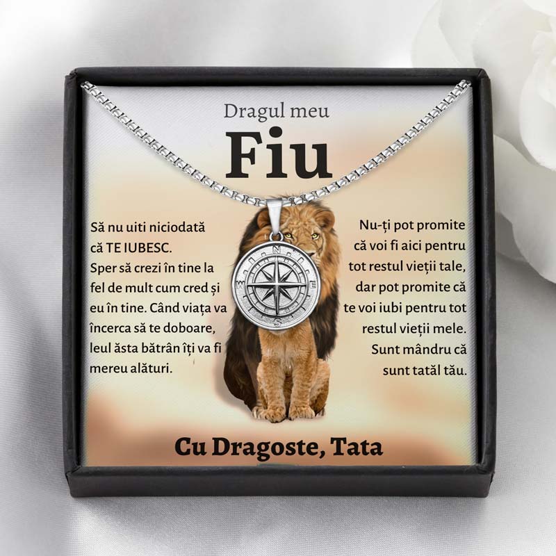 Cadou Fiu - Colier Busola Lei Tata