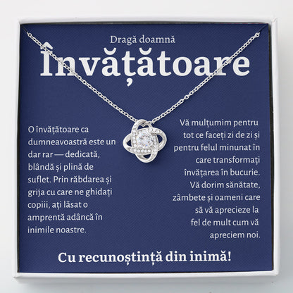 Cadou Invatatoare Blue - Colier Love Knot