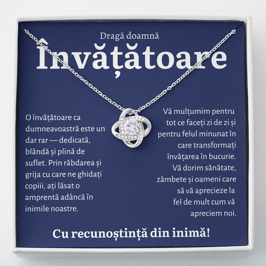 Cadou Invatatoare Blue - Colier Love Knot