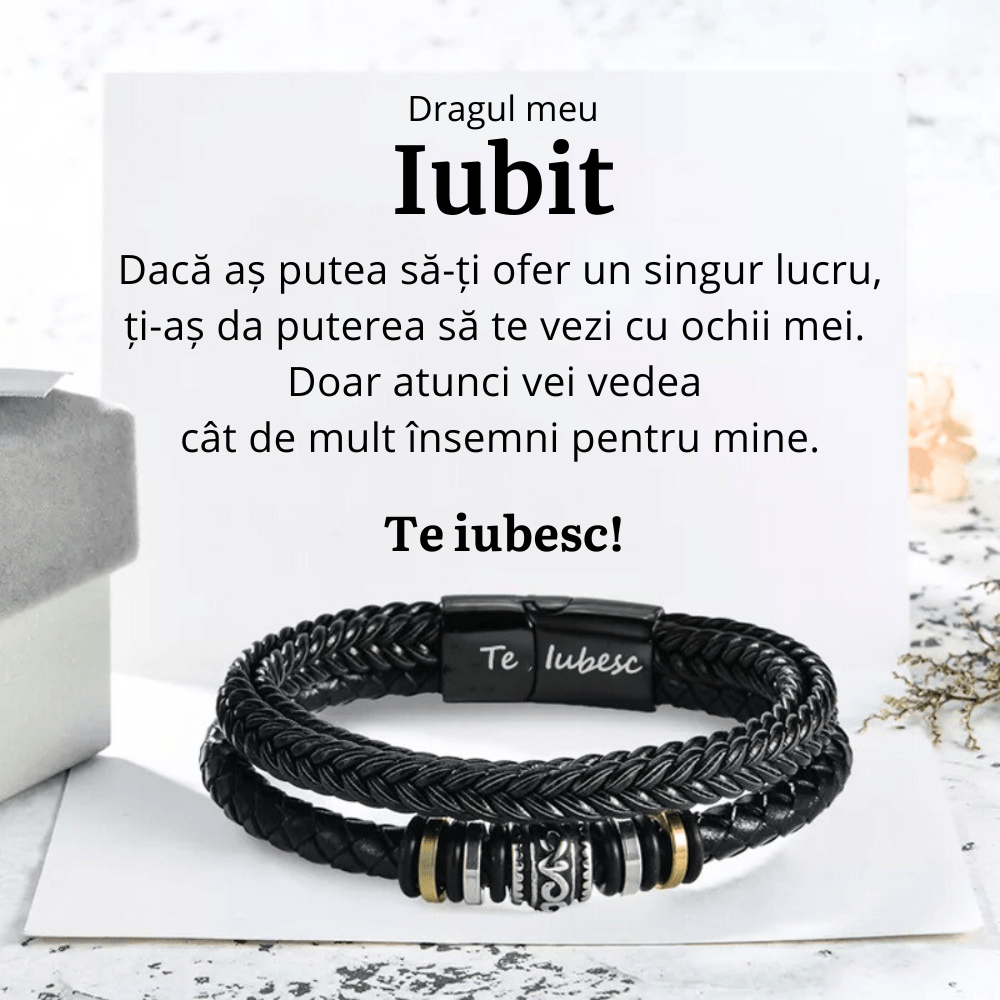 Cadou Iubit - Bratara Piele
