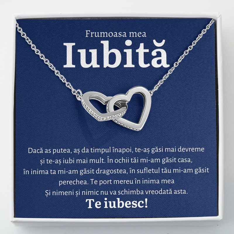 Cadou Iubita - Colier Inimi Blue