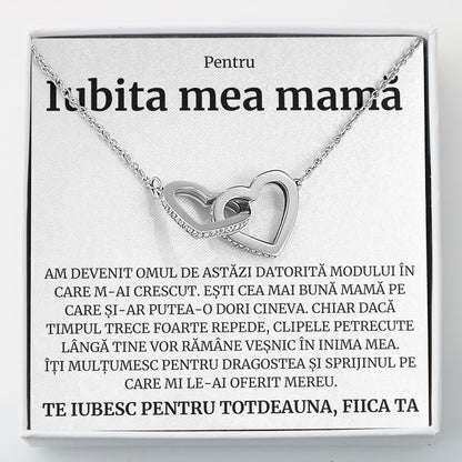 Cadou Iubita Mama - Colier Inimi Fiica