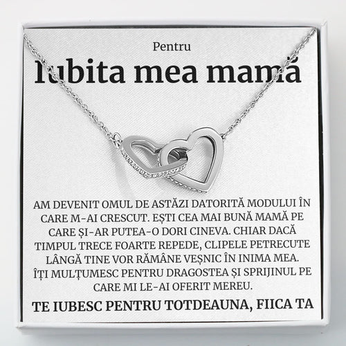 Cadou Iubita Mama - Colier Inimi Fiica