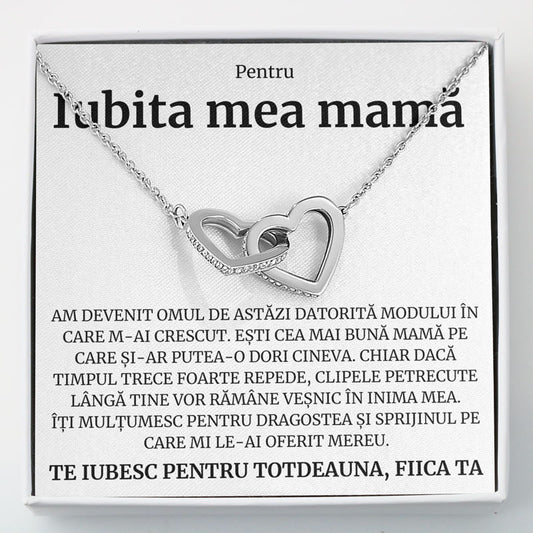 Cadou Iubita Mama - Colier Inimi Fiica