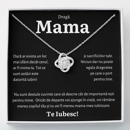 Cadou Mama - Colier Love Knot BLK