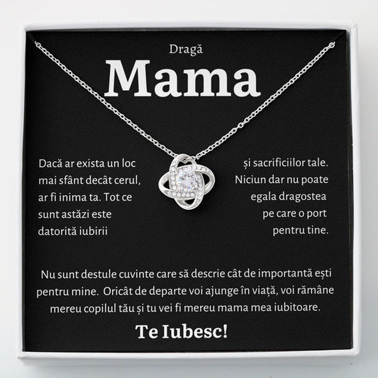 Cadou Mama - Colier Love Knot BLK