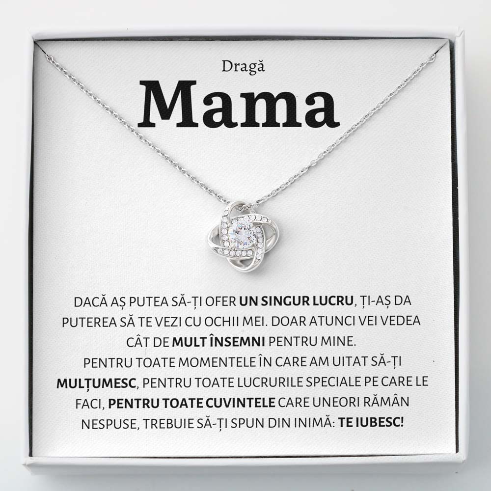 Cadou Mama - Colier Love Knot "Singur"