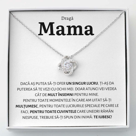 Cadou Mama - Colier Love Knot "Singur"