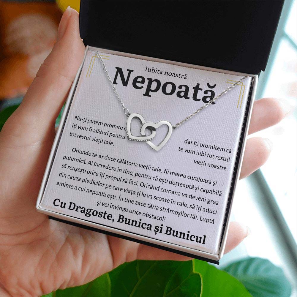 Cadou Nepoata - Colier Inimi Bunici