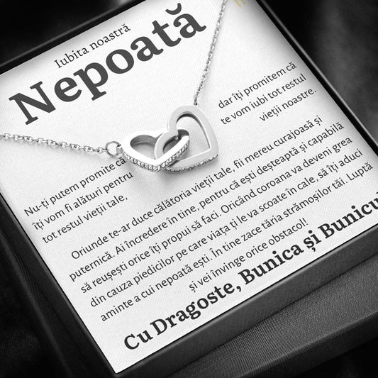 Cadou Nepoata - Colier Inimi Bunici