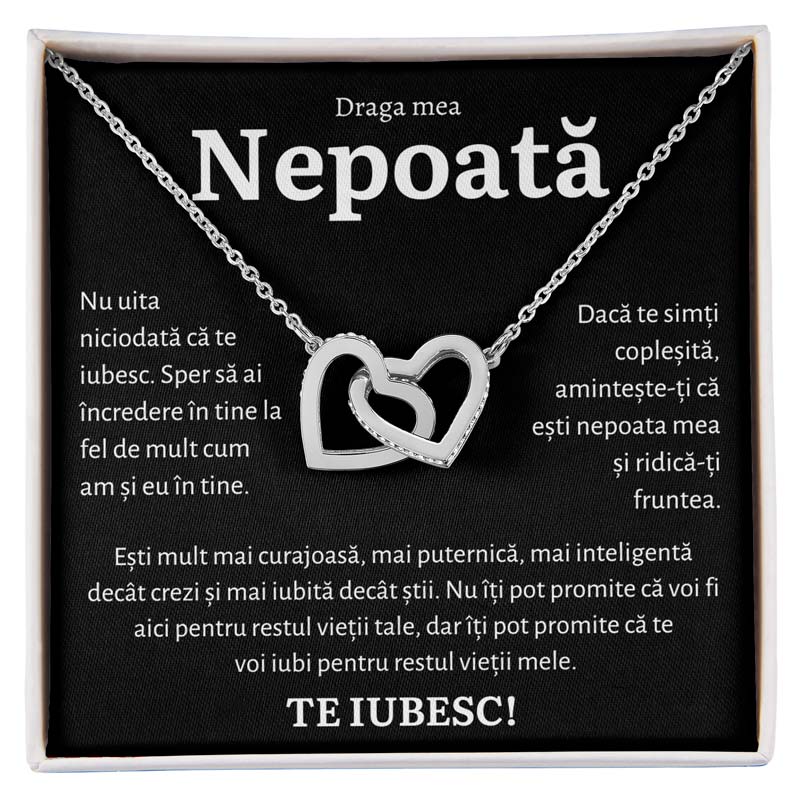 Cadou Nepoata - Colier Inimi BLK