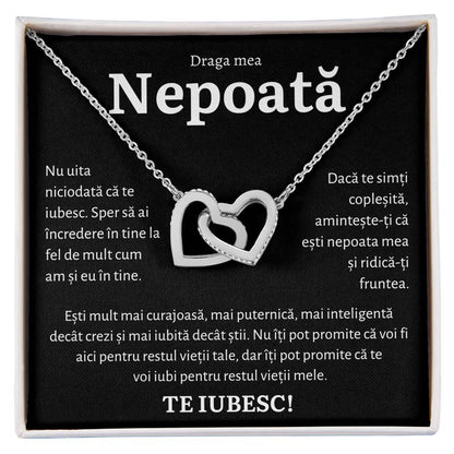 Cadou Nepoata - Colier Inimi BLK