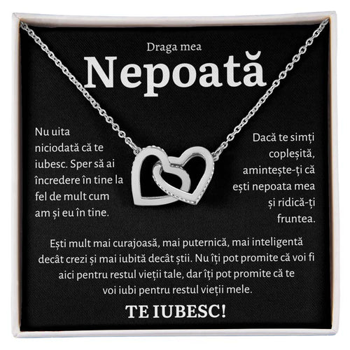 Cadou Nepoata - Colier Inimi BLK