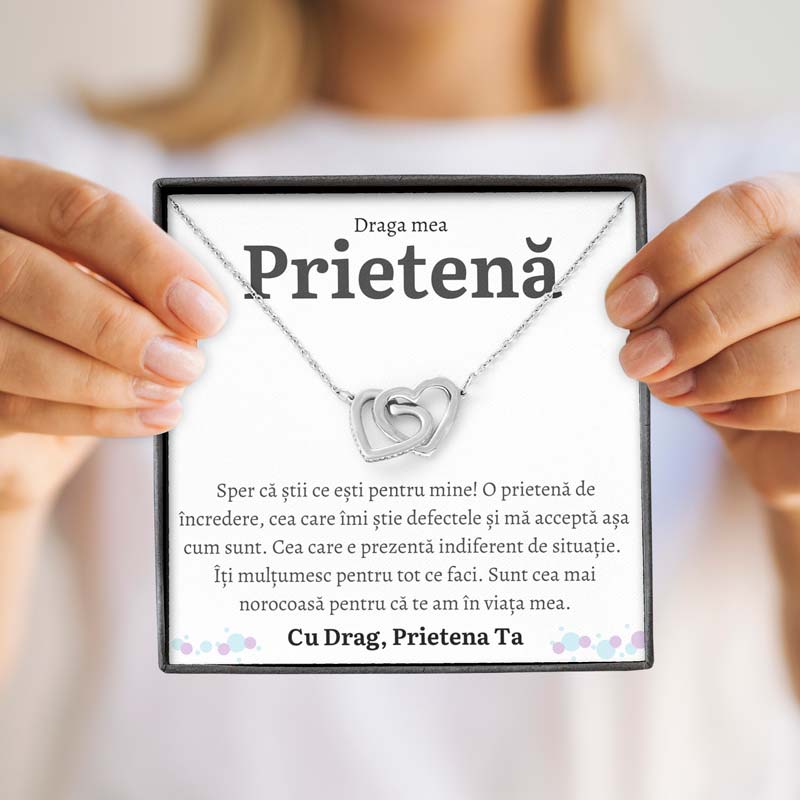 Cadou Prietena - Colier Inimi Prietena