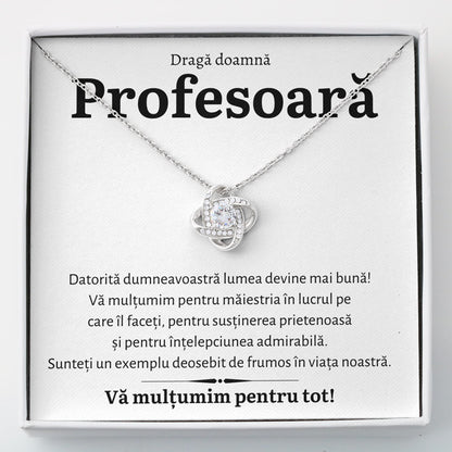 Cadou Profesoara - Colier Love Knot
