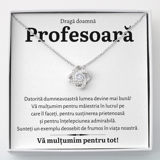 Cadou Profesoara - Colier Love Knot