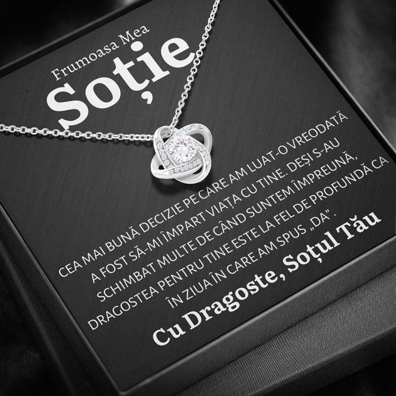 Cadou Sotie - Colier Love Knot DECIZIE