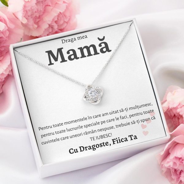 Cadou Mama - Colier Love Knot Fiica Momente - imagine 2