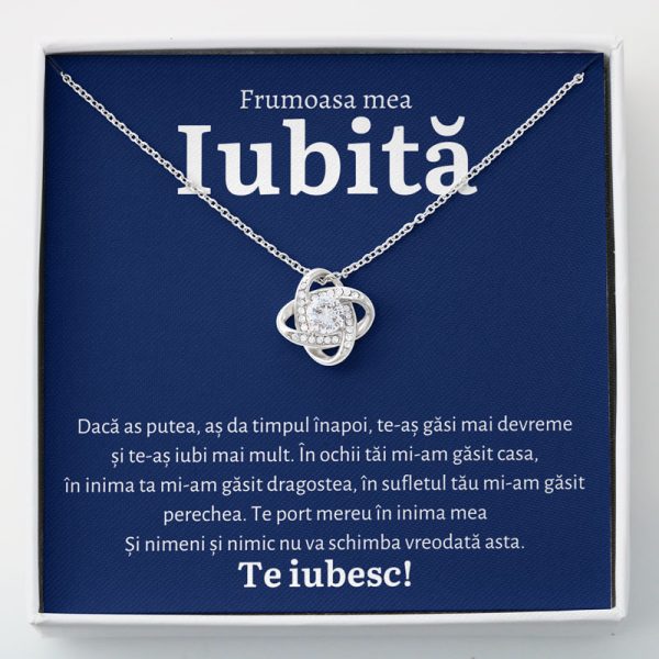 Cadou Iubita - Colier Love Knot Blue - imagine 2