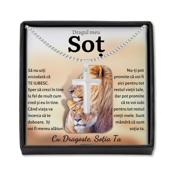 Cadou Sot - Colier Cruce Lei - imagine 2