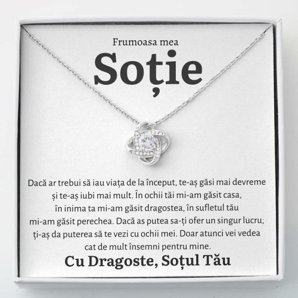 Cadou Sotie - Colier Love Knot Inceput - imagine 2