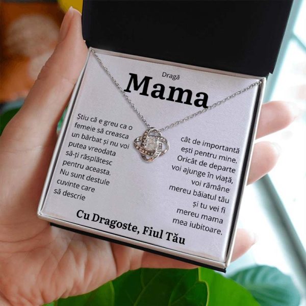Cadou Mama - Colier Love Knot Fiu Importanta - imagine 2
