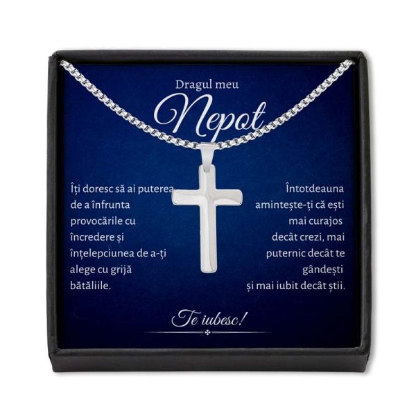 Cadou Nepot - Colier Cruce Blue - imagine 2
