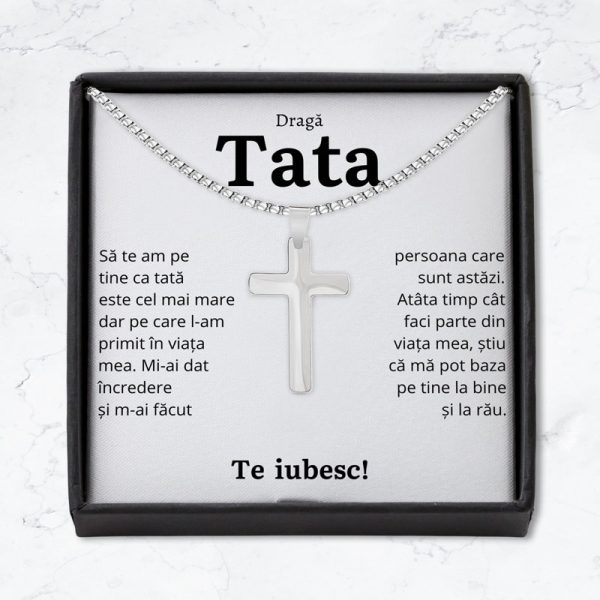 Cadou Tata - Colier Cruce Incredere - imagine 2