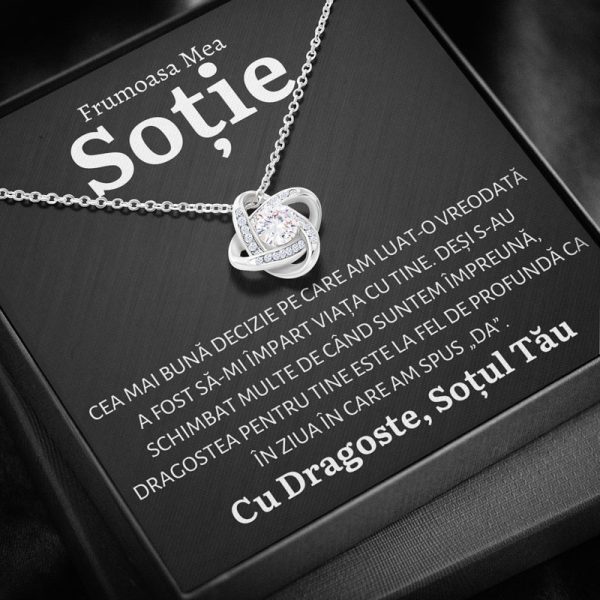 Cadou Sotie - Colier Love Knot DECIZIE - imagine 2