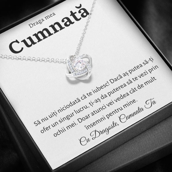 Cadou Cumnata - Colier Love Knot - imagine 2