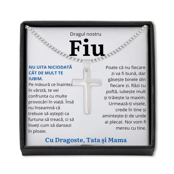 Cadou Fiu - Colier Cruce Provocari Parinti - imagine 2