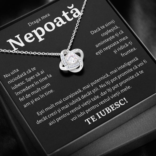 Cadou Nepoata - Colier Love Knot BLK - imagine 2