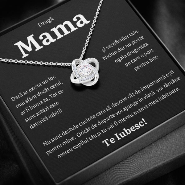 Cadou Mama - Colier Love Knot BLK - imagine 2