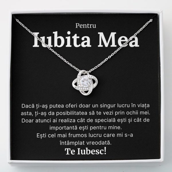 Cadou Iubita - Colier Love Knot BLK - imagine 2