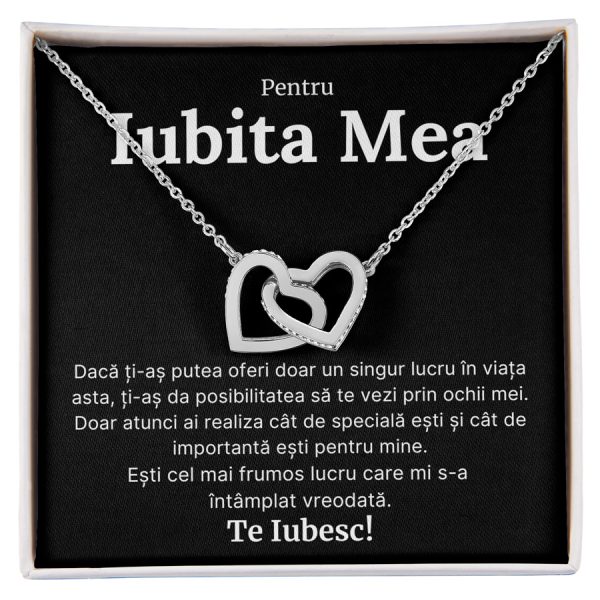 Cadou Iubita - Colier Inimi BLK - imagine 2