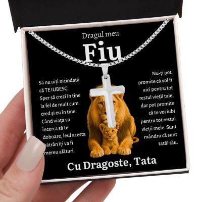 Cadou Fiu - Colier Cruce LEI BLK Tata