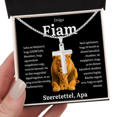 11C Ajándék a fiának - Apa kereszt nyaklánc