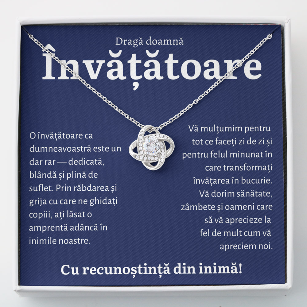 Cadou Invatatoare Blue - Colier Love Knot